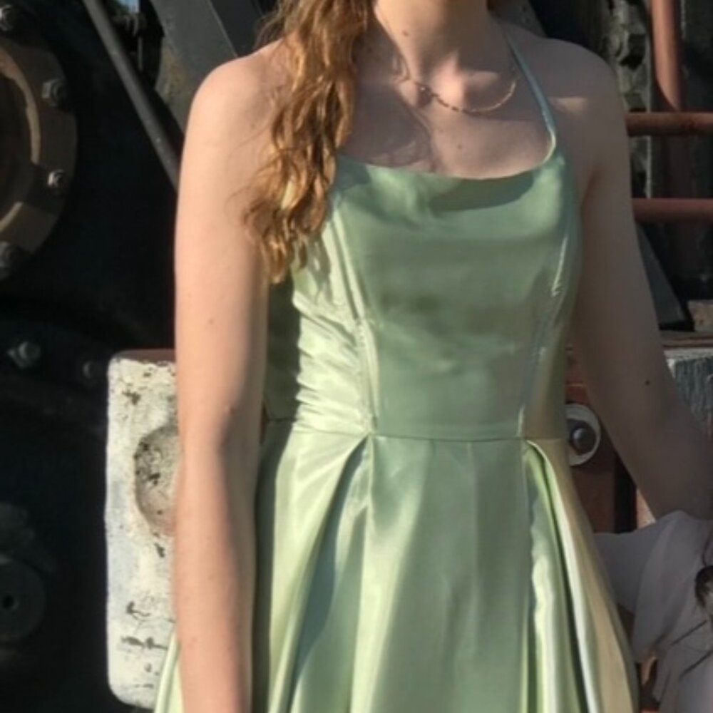 Seafoam Taffeta Gown